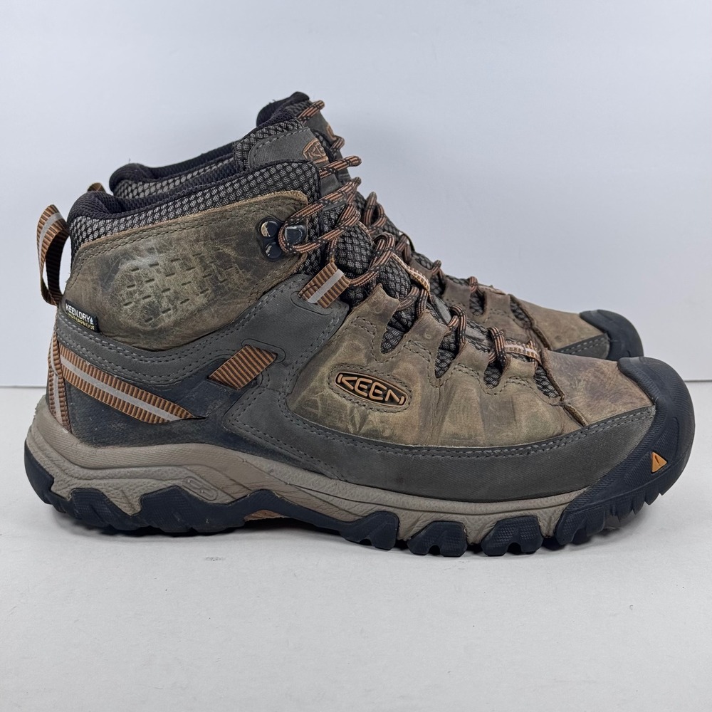KEEN Targhee III Mid Waterproof Hiking Boots Mens 8 Wide Brown 1018596